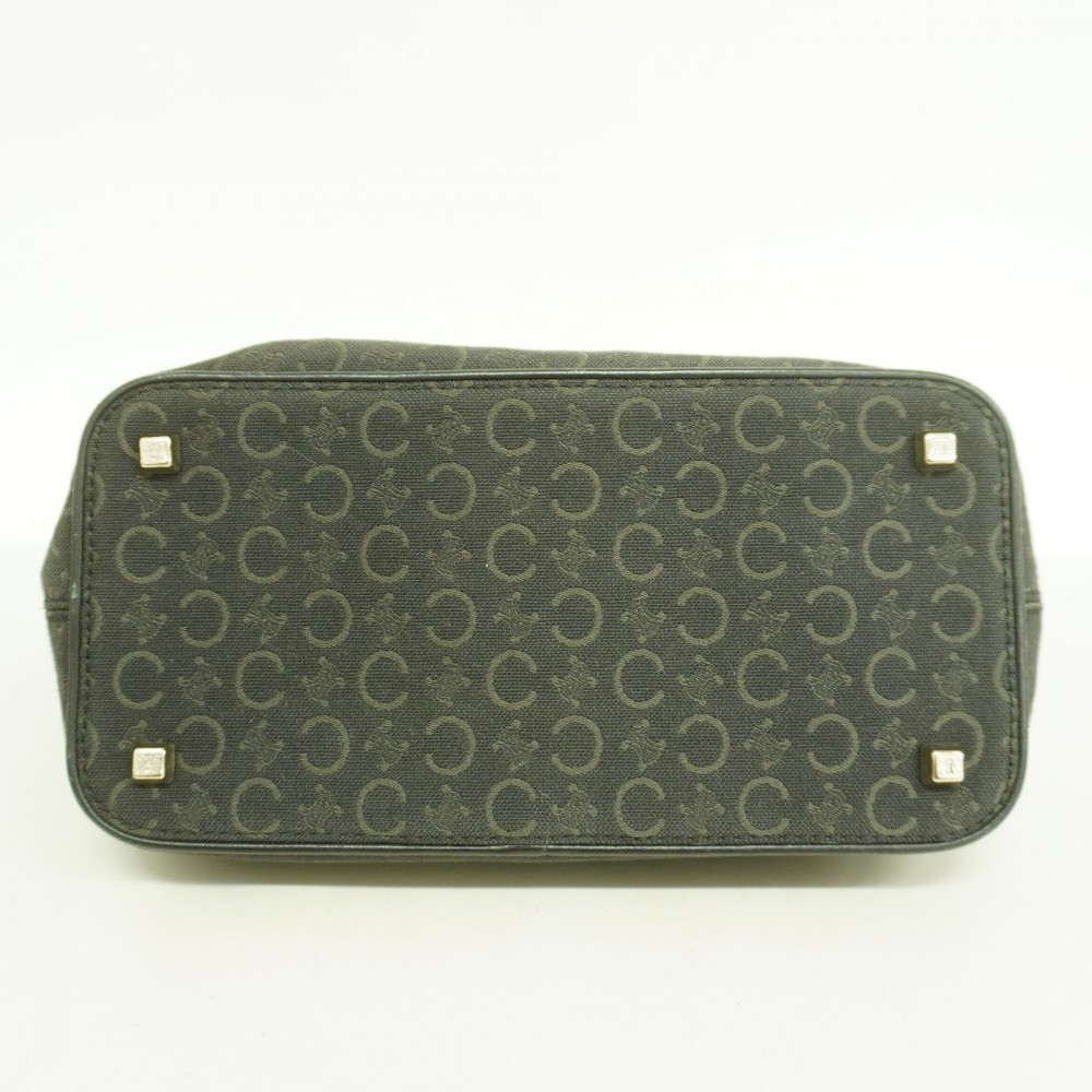 Celine Black Canvas Handbag Macadam C - Picture 3 of 10